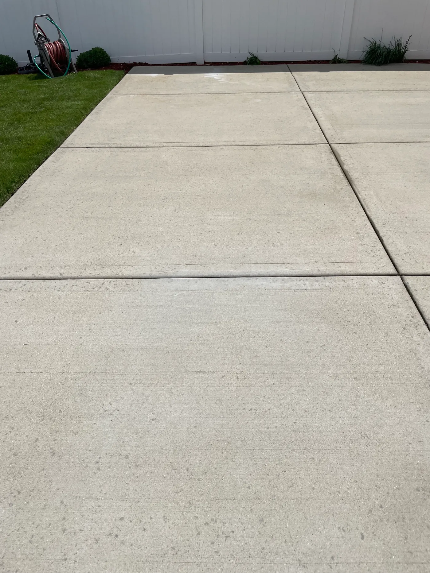 After pressure washing