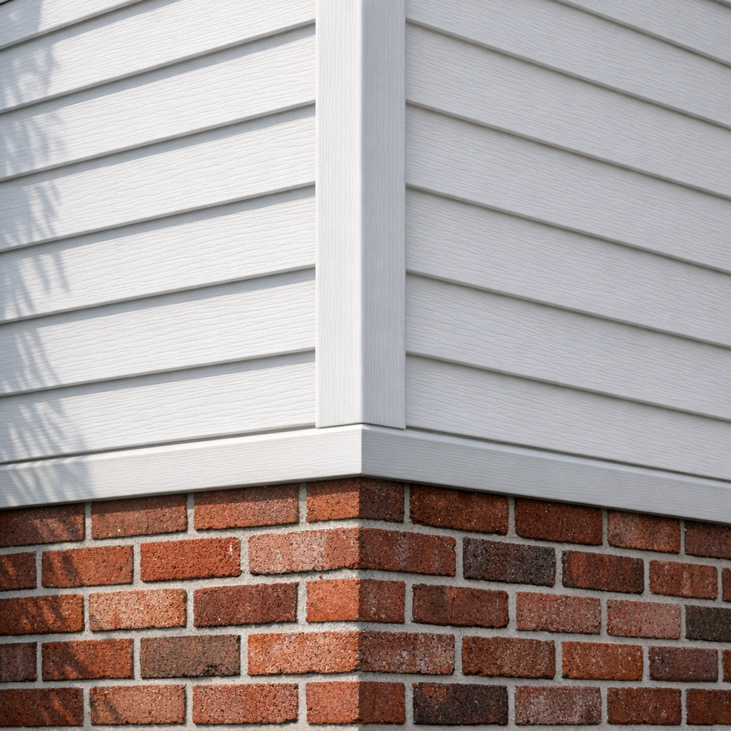 Close-up of vinyl siding on a house